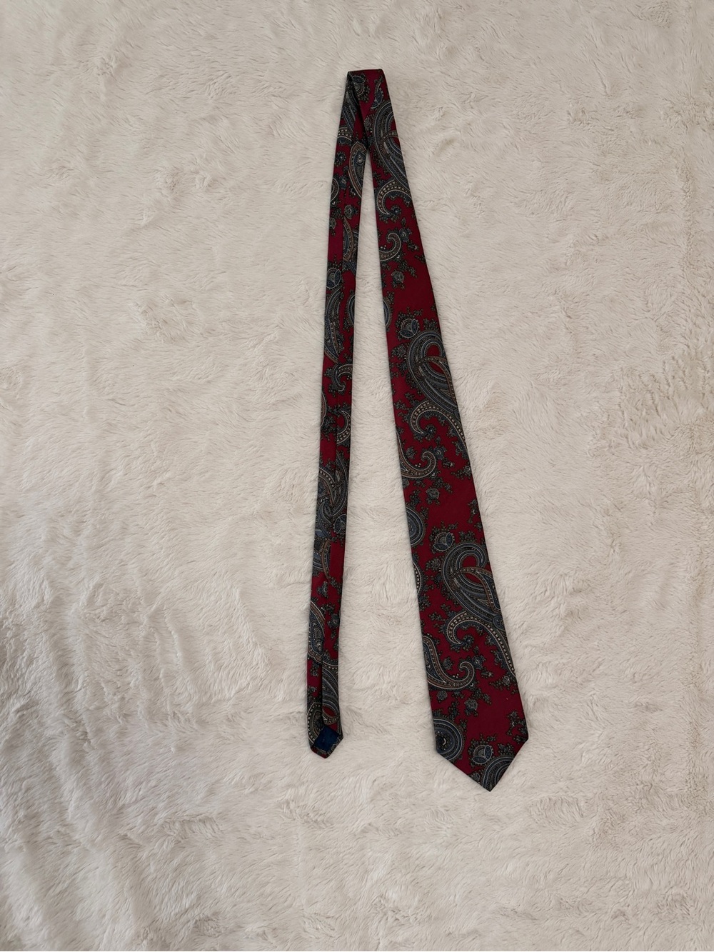 Vintage Rooster New Traditions Red Paisley Silk Tie 3.25” USA
